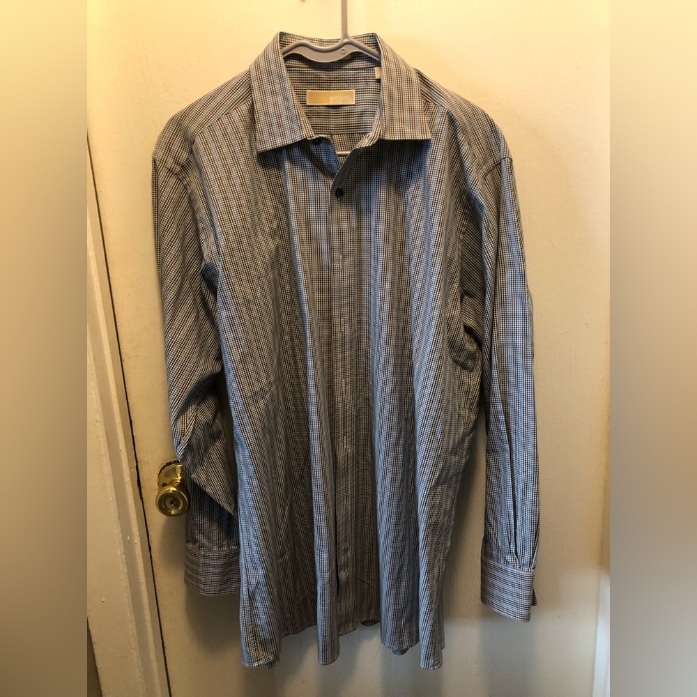 Michael Kors long sleeve button down shirt, size 16 1/2, 32/33